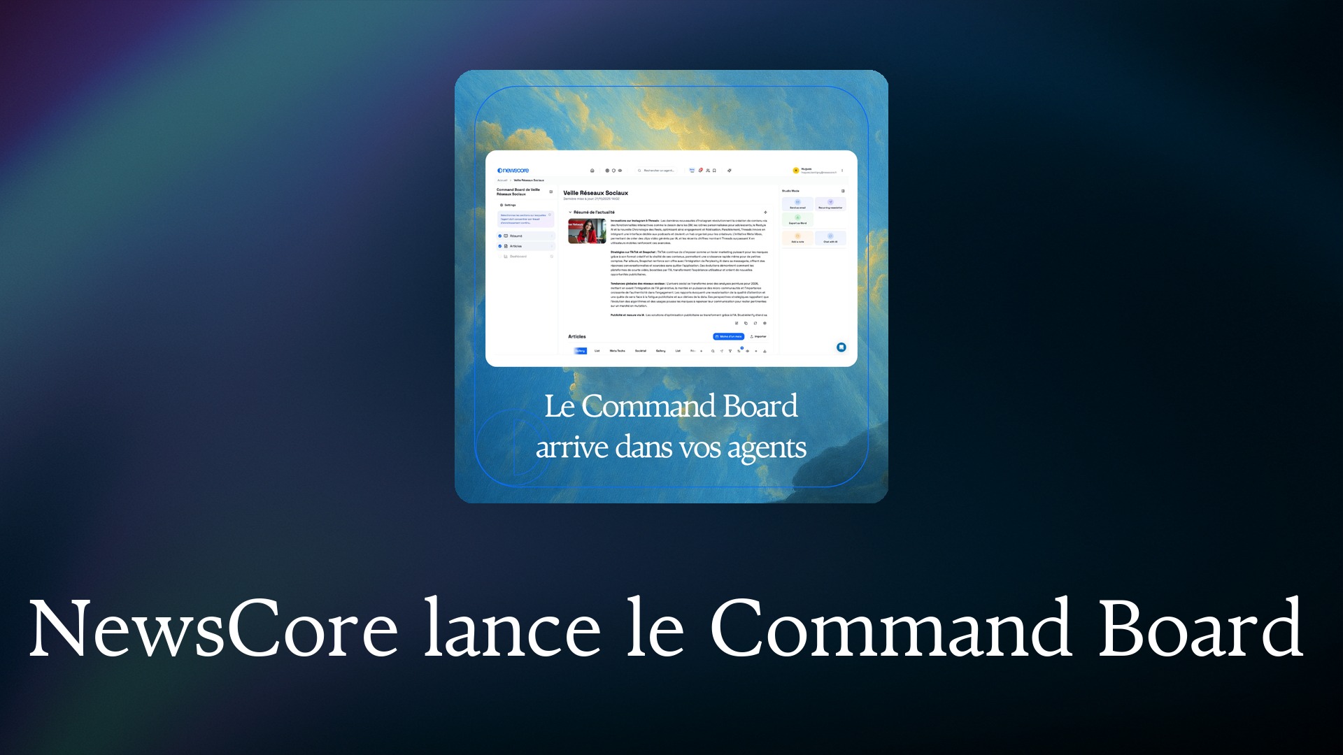 NewsCore lance le Command Board